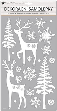  Sticker Deers with Glitter 24 x 47 cm