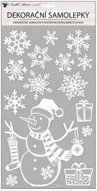 Sticker Snowman with Glitter 24 x 47 cm