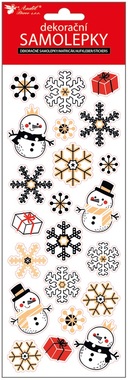 Embossed Foil Sticker Snowmen 10,5 x 30,5 cm