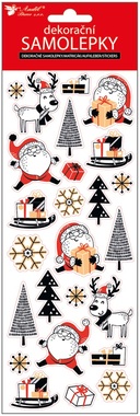 Embossed Foil Sticker Santa 10,5 x 30,5 cm