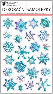 Iridescent Snowflakes Stickers 14,5 x 25 cm