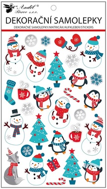POP UP stickers snowmen 14,5 x 25 cm