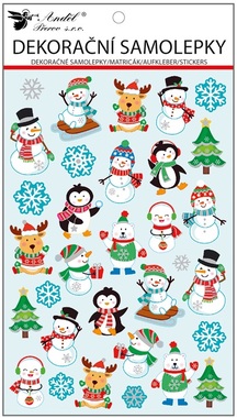 POP UP Stickers Snowmen 14,5 x 25 cm