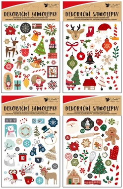 Christmas Themed Stickers 8 x 14.5 cm