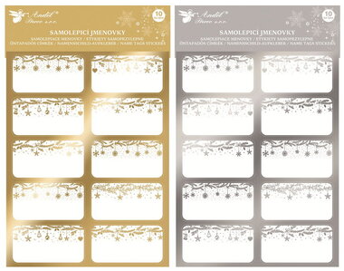 Gift Tags Stickers with Embossing 15 x 24 cm