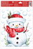 Decorative Window Cling – Snowman in a hat with a polka dot scarf