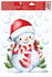 Decorative Window Cling – Snowman in Santa hat