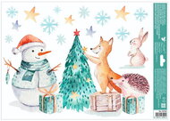 Decorative Window Cling – Animals, snowman and tree