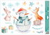 Decorative Window Cling – Fox, bunny and snowman
