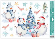 Decorative Window Cling – Snowmen by the tree