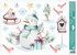 Decorative Window Cling – Snowman with gifts and sled