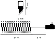 11005 Osvětlení vánoční 24m-240 LED bílá+5m přívodní kabel-3