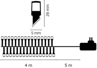 11008 Osvětlení vánoční 4m-40 LED teplá bílá+5m přívodní kabel-3