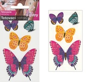 Glitter Tattoo Stickers 10,5x6 cm - Butterflies