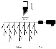 11075 Osvětlení vánoční vodopád 10m-600 LED teplá bílá+5m přívodní kabel-4