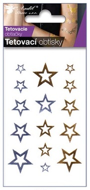 Metallic Tattoo Stickers 10,5x6 cm - Stars