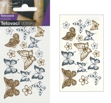 Metallic Tattoo Stickers 10,5x6 cm - Butterflies