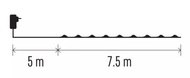 11211 Osvětlen&iacute; nano zelen&eacute; 7,5 m - 75 LED tepl&aacute; b&iacute;l&aacute; + 5m př&iacute;vodn&iacute; kabel + časovač-3