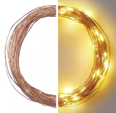 Christmas lights, 4 m – 40 LEDs, warm white + 5 m power lead