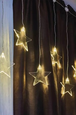 Hanging star, 8 LEDs, warm white