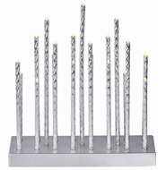 19LED CANDLE STAND SILVER WW