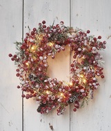 11396 Věnec s osvětlen&iacute;m 38 cm, tepl&aacute; b&iacute;l&aacute;, 20 LED-2