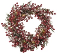 Wreath with lights, 38 cm, warm white, 20 LEDs