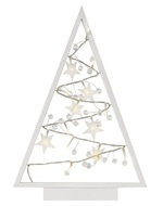 Wooden tree with lights, 27 × 40 cm, warm white, 15 LEDs