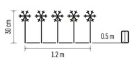 11416 Osvětlen&iacute; vločky z&aacute;pich 30 cm,  5 LED, studen&aacute; b&iacute;l&aacute; + časovač-4