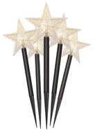  Lights, Star stake, 30 cm, 5 LEDs, warm white + timer