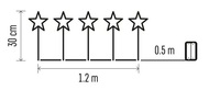 11417 Osvětlen&iacute; hvězdy z&aacute;pich 30 cm,  5 LED, tepl&aacute; b&iacute;l&aacute; + časovač-4