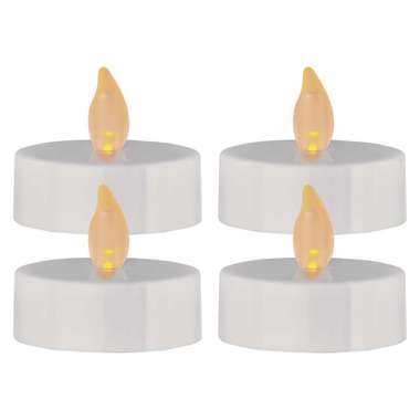 Candles LED Warm Light 5,8 cm, 4 pcs White