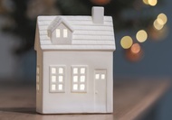 11484 Keramický domek LED svítící, 1 LED, teplá bílá, 13 × 17,9 × 6,5 cm-4