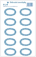 Stickers for Spice Jar 25x14 cm, Full Oval, 4. BLUE
