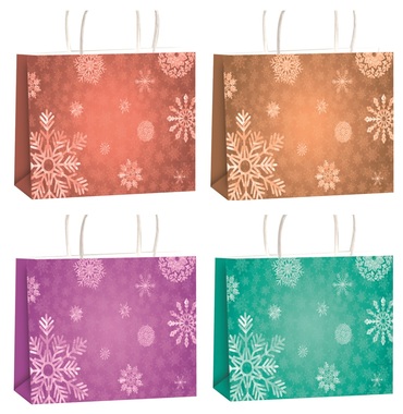 Gift Bag, Matte Paper w/Glitter size XL horizontal, 45,5x33x10,5cm 