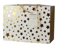12507 Dárková krabička s uchy 23x16x11 cm se zlatými hvězdičkami-1
