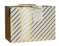 12510 Dárková krabička s uchy 23x16x11 cm se zlatými proužky-1