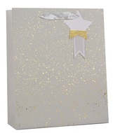 Gift bag with metallic marks L 26 x 32 x 12 cm 