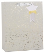 Gift bag with metallic marks L 26 x 32 x 12 cm 