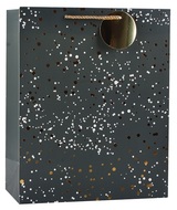 Gift bag with metallic dots L 26 x 32 x 12 cm 