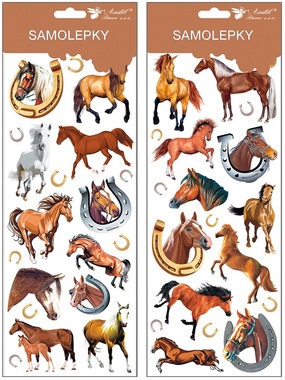Stickers 12 x 30 cm Horses