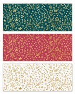Wrapping paper gold print 3 motifs, 70 g, 500 x 70 cm