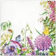 Paper Napkins 3-ply, 33 x 33 cm, 20 pcs, Field of Flowers