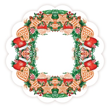 Paper Napkins 3-ply, round O 32 cm, 12 pcs