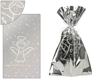 Silver Gift Bag 20x35 cm, w/Angel