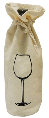 Gift Canvas Bottle Bag 15x 32 cm