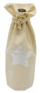 Gift Canvas Bottle Bag w/Silver Star 15x 32 cm