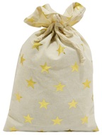 Gift Canvas Bag 20 x 32 cm, Golden Stars