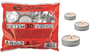 Tealight candles 30 pcs, 10 g, 3 - 4 h.