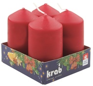 Advent Set of Candles 40 x 80 mm, 4 pcs SCARLET